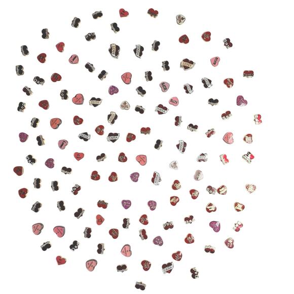 Lot 120+ Locket Charms Heart-Shaped Love Family Mom Dad Son Daughter Nana - Picture 7 of 7